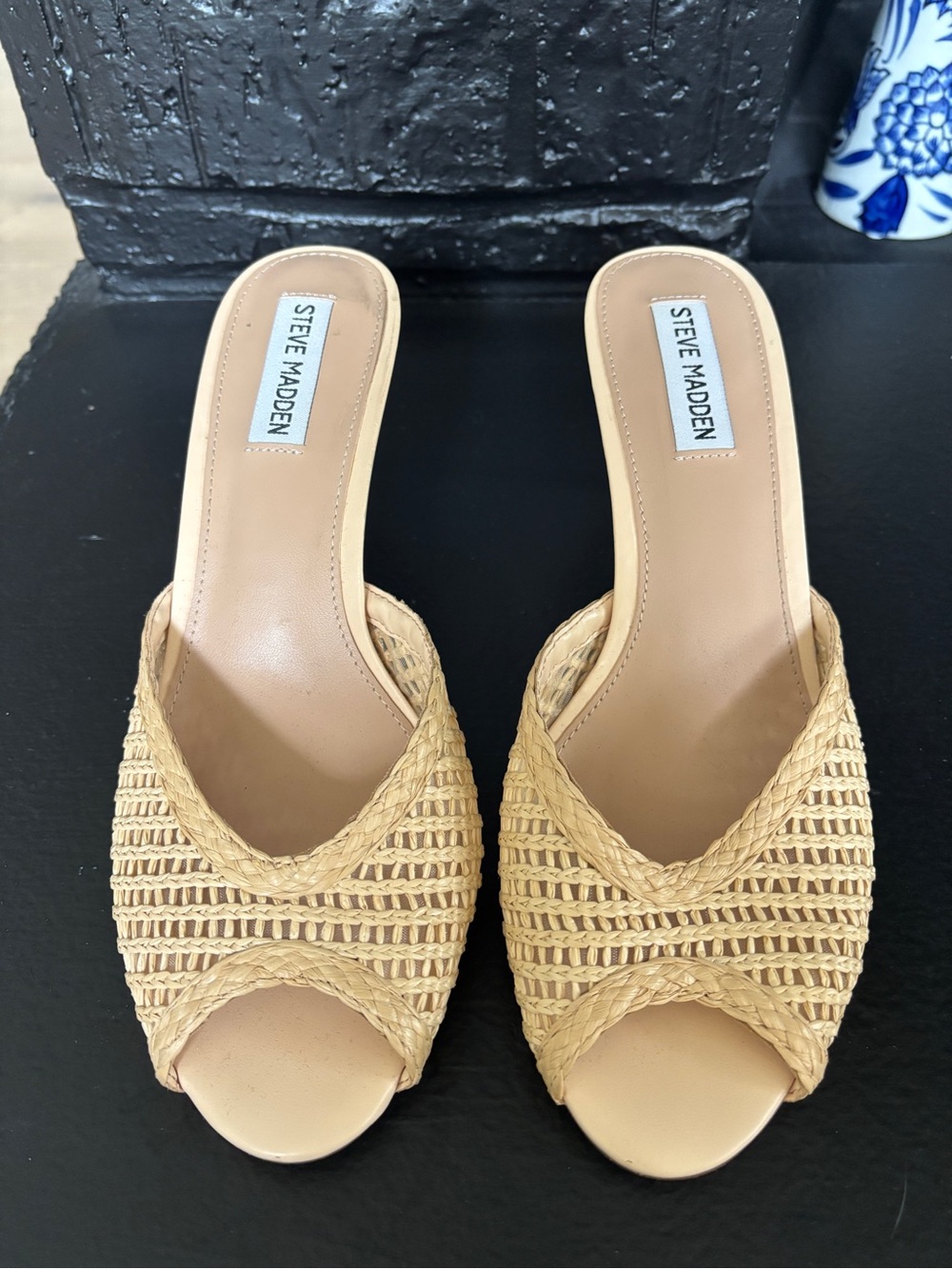 Steve Madden Women's Tan Woven Heels